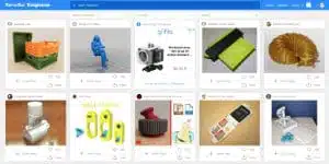 kleine vorschau der Homepage von Thingyverse