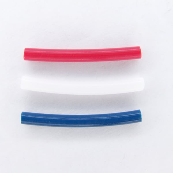 Übersicht von PFTE Schläuchen, Blau, Rot und Weiß 2/4 mm