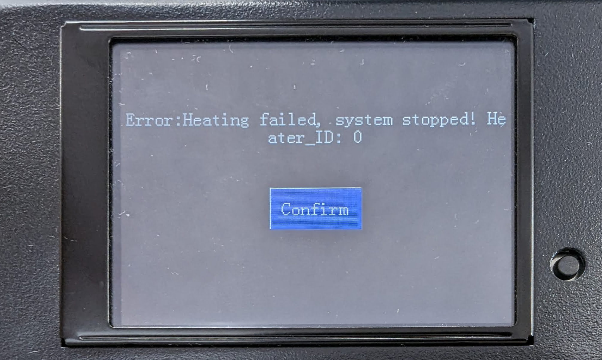 Troubleshooting 3D Printer Error: „Error: Heating Failed, system stopped! Heater_Id: 0“